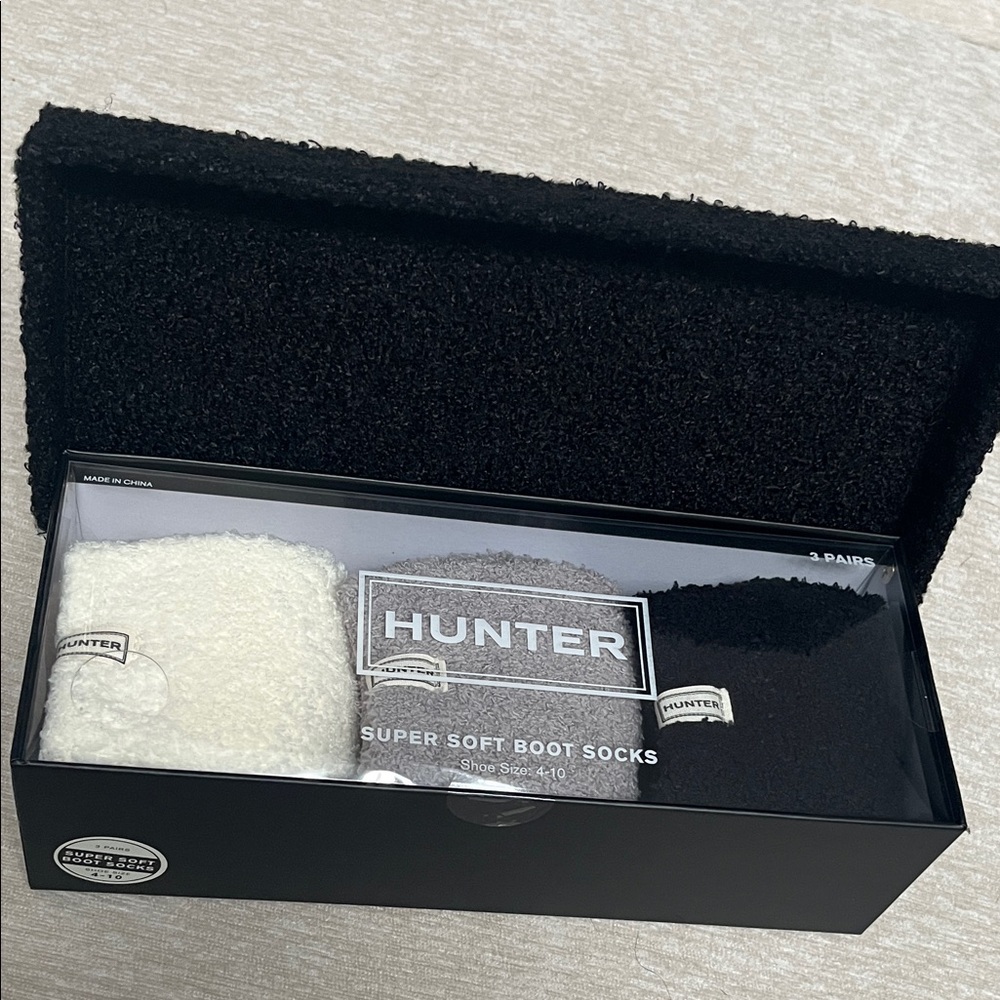 Hunter Super Soft Boot Socks Boxed Gift Set 3 pairs